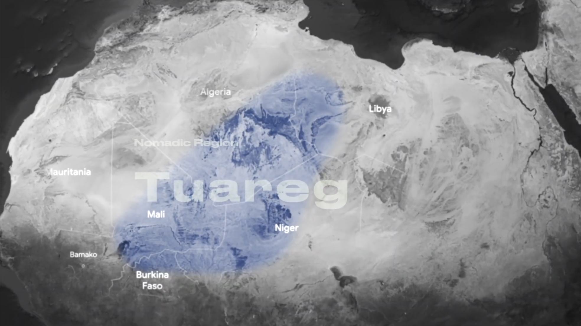 Tuareg nomadic region map