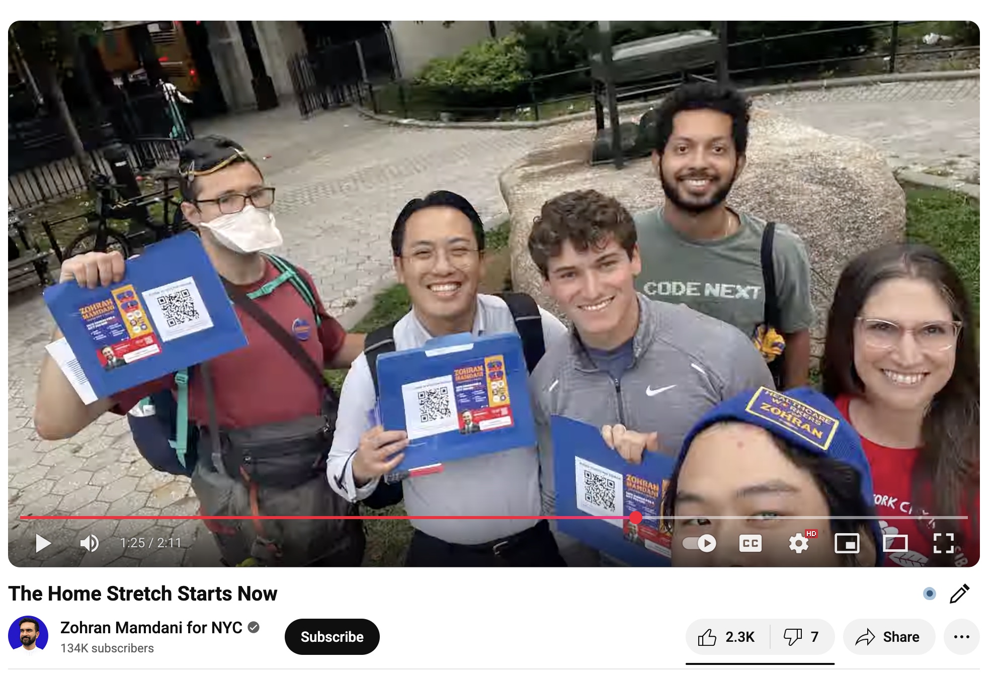 Zohran for NYC YouTube — The Home Stretch Starts Now